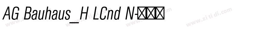 AG Bauhaus_H LCnd N字体转换
